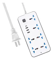 Comprar Enchufe Extensión Toma Corriente Cargador Puerto Usb Tipo C Color Blanco