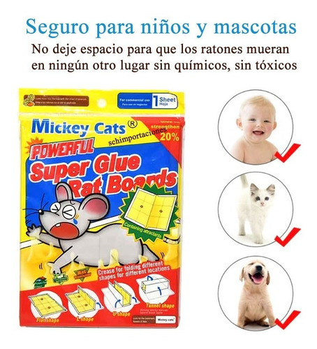 Imagen 2 de 8 de Trampa Para Ratón Adhesiva Mickey Cats - Original - Set 5 U.