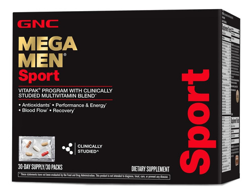 Mega Men Sport Vitapak Gnc 30 Packs