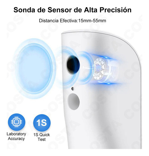 Costa - Kit De 2 Termómetros Digitales Infrarrojos Con Medición De Temperatura Instantánea - Pantalla Digital En Negro - Ideal Para Uso Industrial Y Doméstico