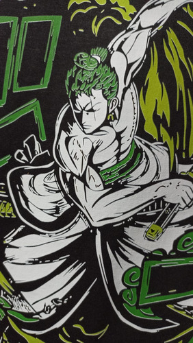 Playera Roronoa Zoro - One Piece Anime Manga