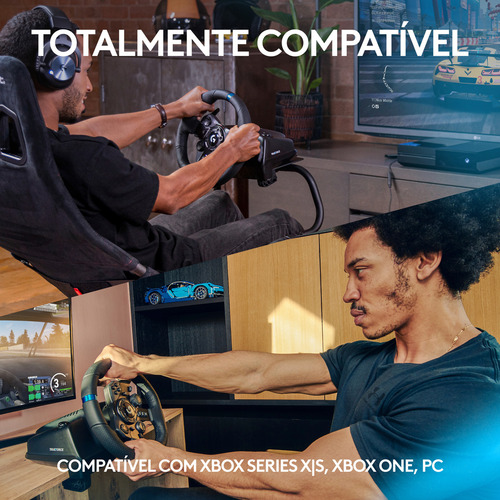 Volante e pedaleira Logitech G923 com joystick para Xbox e PC