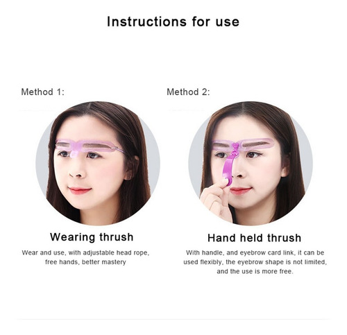 Imagen 2 de 5 de Plantilla Para Diseño De Cejas, 8 Diseños En 1 Set
