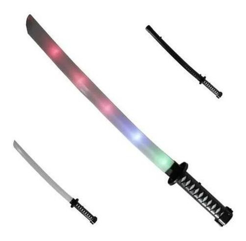 Espada Ninja Samurai Som E Luz Sensor De Movimento + Pilhas