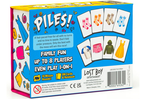 Juego De Cartas Lost Boy Entertainment Piles Para Niños De 8