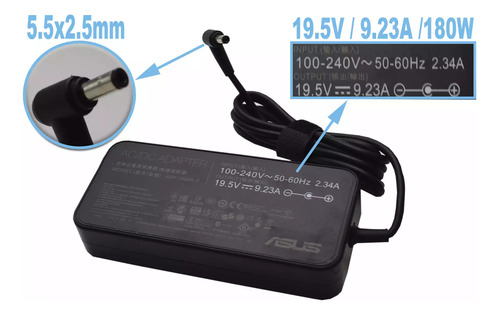 Cargador Asus 19.5v/ 9.23a/ 180w/ 5.5x2.5mm Plug Neg Origin