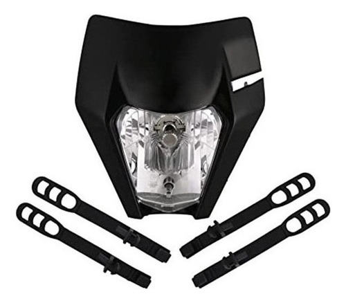 Carcasa Negra Del Faro H4 Faro De Conversión Motocross Ktm