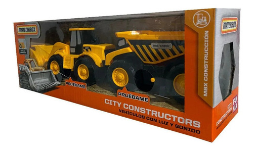 Camion Tolva Y Pala Mecanica Luz Sonido Matchbox Envio Grati
