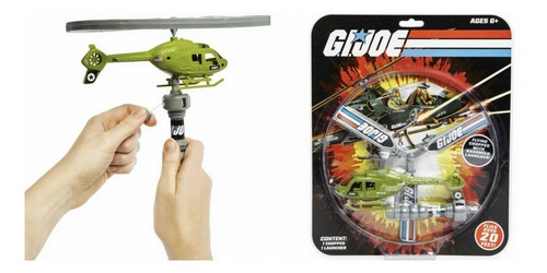 Gi Joe Flying Chopper Helicóptero Com Lançador Manual