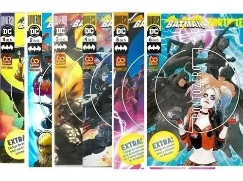 Batman Fortnite ponto zero com código edições 1, 2, 3, 4, 5, 6 HQ DC Panini