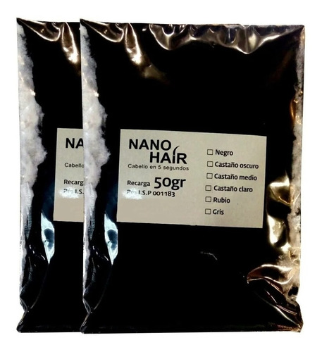 2 Recargas Nano Hair De 50g Alopecia, Calvicie