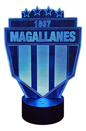 Insignia Deportes Magallanes En Lampara 3d 7 Colores Led 