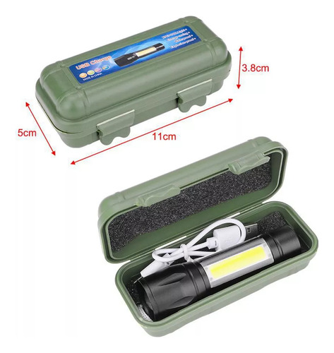 Lampara Recargable Lampara Tactica Linterna Luz Premium