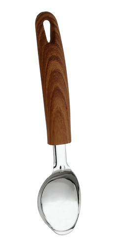 Cuchara Para Helado Wood Inox Mango Plástico Tipo Madera