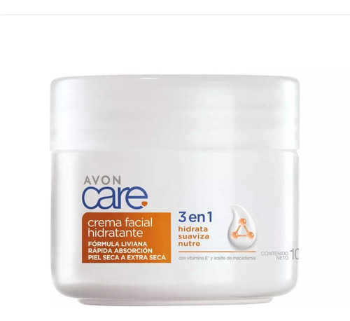 Avon Care - Crema Facial Hidratante 3 En 1 - 100g. Piel Seca A Extra Seca Día/noche