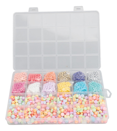 Kit Para Hacer Pulseras Diy, 2100 Unidades, Cuentas De 4 Mm