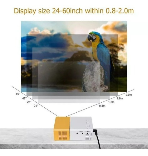 Proyector mini Genérica General 800lm cyber yellow 127V