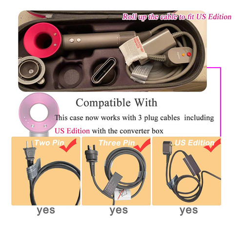 Case Rlsoco Hard Para Secador De Cabelo Supersônico Dyson Co