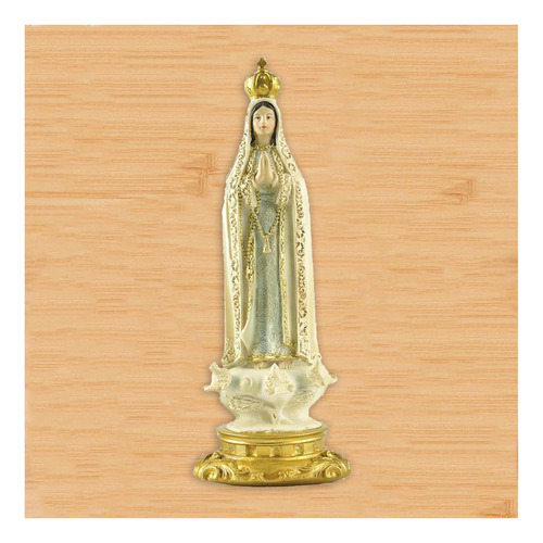 J 7,87 ''estatuilla De Resina De Fátima Estatua De Virgen