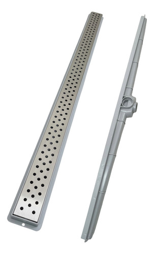 Ralo Linear 5x70 Seca Banheiro Grelha Inox Perfurado + Tela