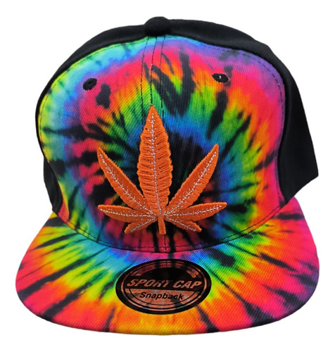 Jockey Snapback Popfizzy Weed Hat, Marijuana Tie Dye
