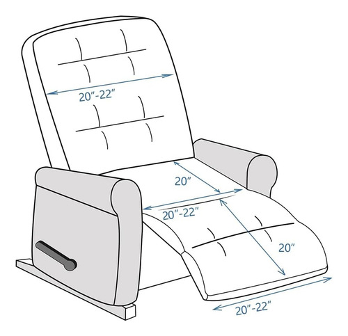 Stonecrest - Funda Para Silla Reclinable, Funda Acolchada De