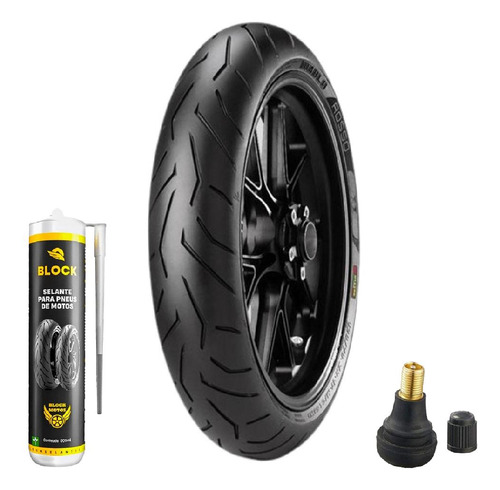 Pneu 100/80r17 Tl Diablo Rosso 2 Pirelli + Selante + Bico