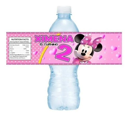 Etiquetas Botella Agua Personalizada 500 Ml Y 1 Litro Vinil (Usado)