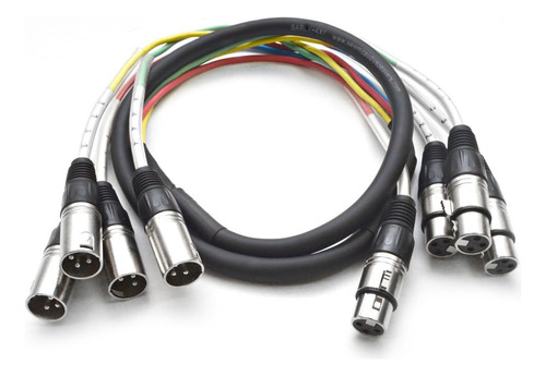 Audio Sísmico - Cable Xlr Snake De 4 Canales - 5 Pies De Lar