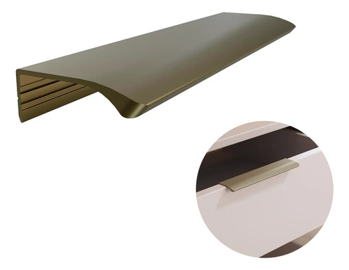 Puxador Aluminio Luna Champanhe Claro 150mm Rometal
