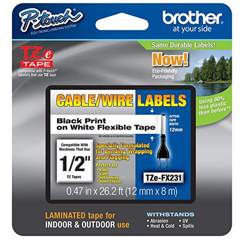 Brother Ptouch Tzefx231 - Adhesive Cints (12 X 0,47 Cm)