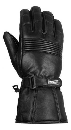 Hombres Premium Winter Motorcycle Biker Sheep Leather G...