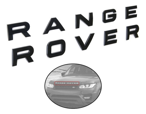 Emblema Para Cofre R4nge Rover Negro Mate Varios Modelos