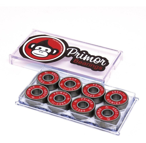 Rolamento Primor Abec 11 Vermelho - Importado Skate