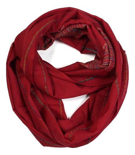 Scarf& Bucle Ligero Infinity De Color Solido Para Mujeres Y