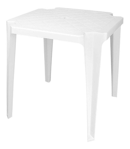 Mesa De Plástico Monobloco Branco Antares