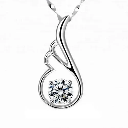 comprar Collar Con Colgante Plata 925 Alas Circón Blanco Moderno
