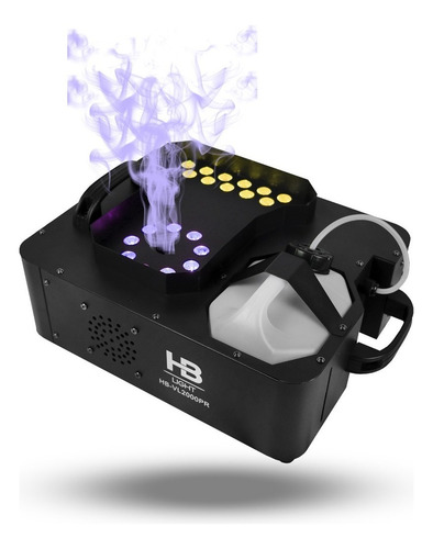 Maquina Fumaça 2000w Vertical 21 Led Rgb 3in1 110v Ou 220v Cor Preto