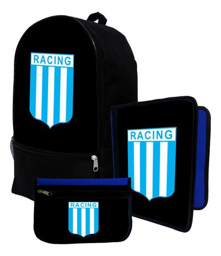 Mochila+ Funda Carpeta+ Cartu De Racing #6