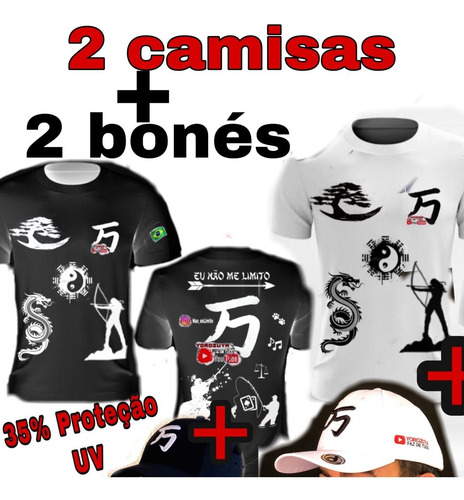 Kit Yin Yang (2camisa +2bonés) Yorozuya + Frete Grátis