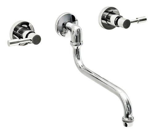 Griferia Cocina Aqualaf 4005 Aruma Lever Embutir Pared Acabado Brillante Color Cromo