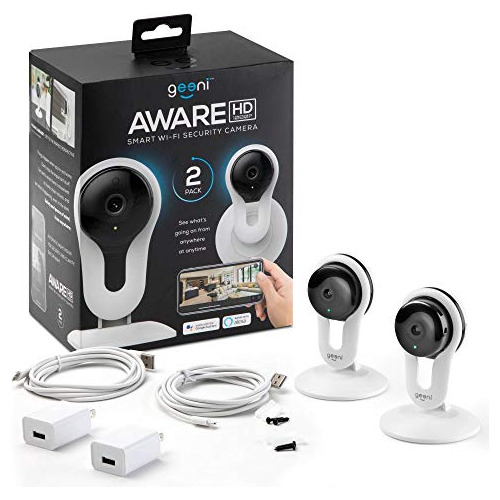 Geeni Aware 1080p Indoor Smart Home Security Camera With 2-w
