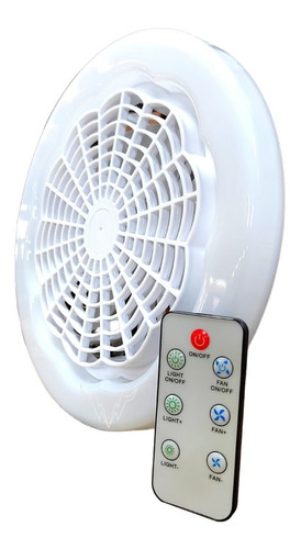 Foco Ventilador Con Lampara Led 30w Y Control Remoto 2 Pack