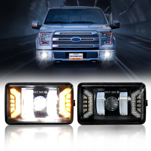 Auxbeam Luz Antiniebla Led Drl + Intermitente Para Ford F150