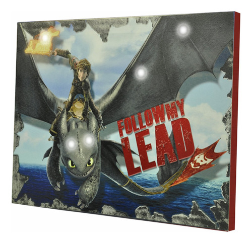  How To Train Your Dragon Led Canvas Wall Art, 11.5  X ...