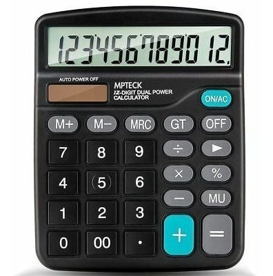Calculadora Con Panel Solar 12-digit Pantalla Oficina Hogar