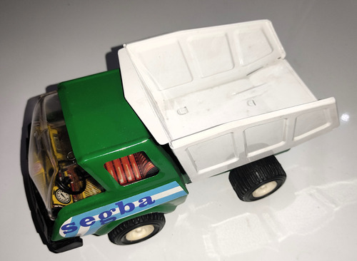 Camion Volcador Saxo De Metal Con Caja Antiguo Juguete
