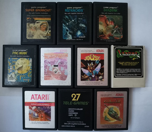 10 Cartuchos De Juegos De Atari 2600