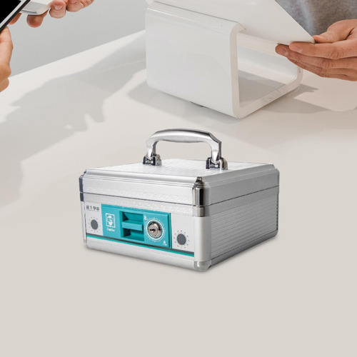 Caja Fuerte Con Cerradura, Bandeja 20,8 Cm X 20,8 Cm X 11 Cm