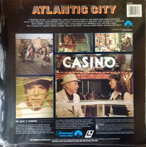 Atlantic City (1981) Laserdisc Laser Disc Susan Sarandon